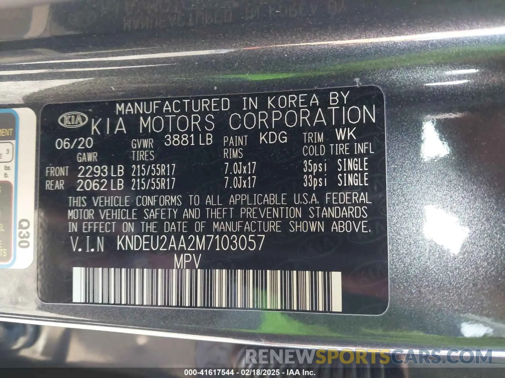 9 Photograph of a damaged car KNDEU2AA2M7103057 KIA SELTOS 2021