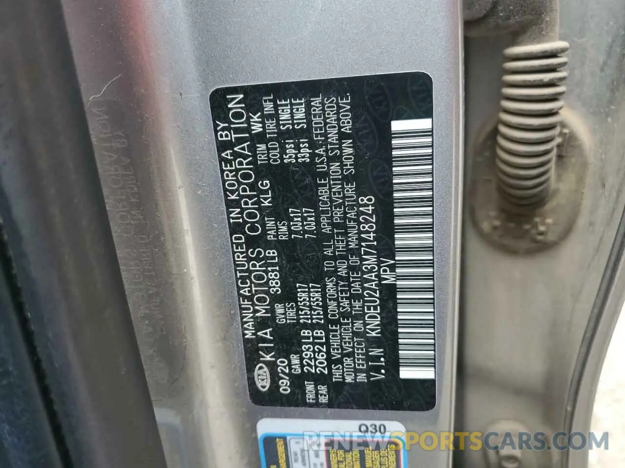 15 Photograph of a damaged car KNDEU2AA3M7148248 KIA SELTOS 2021