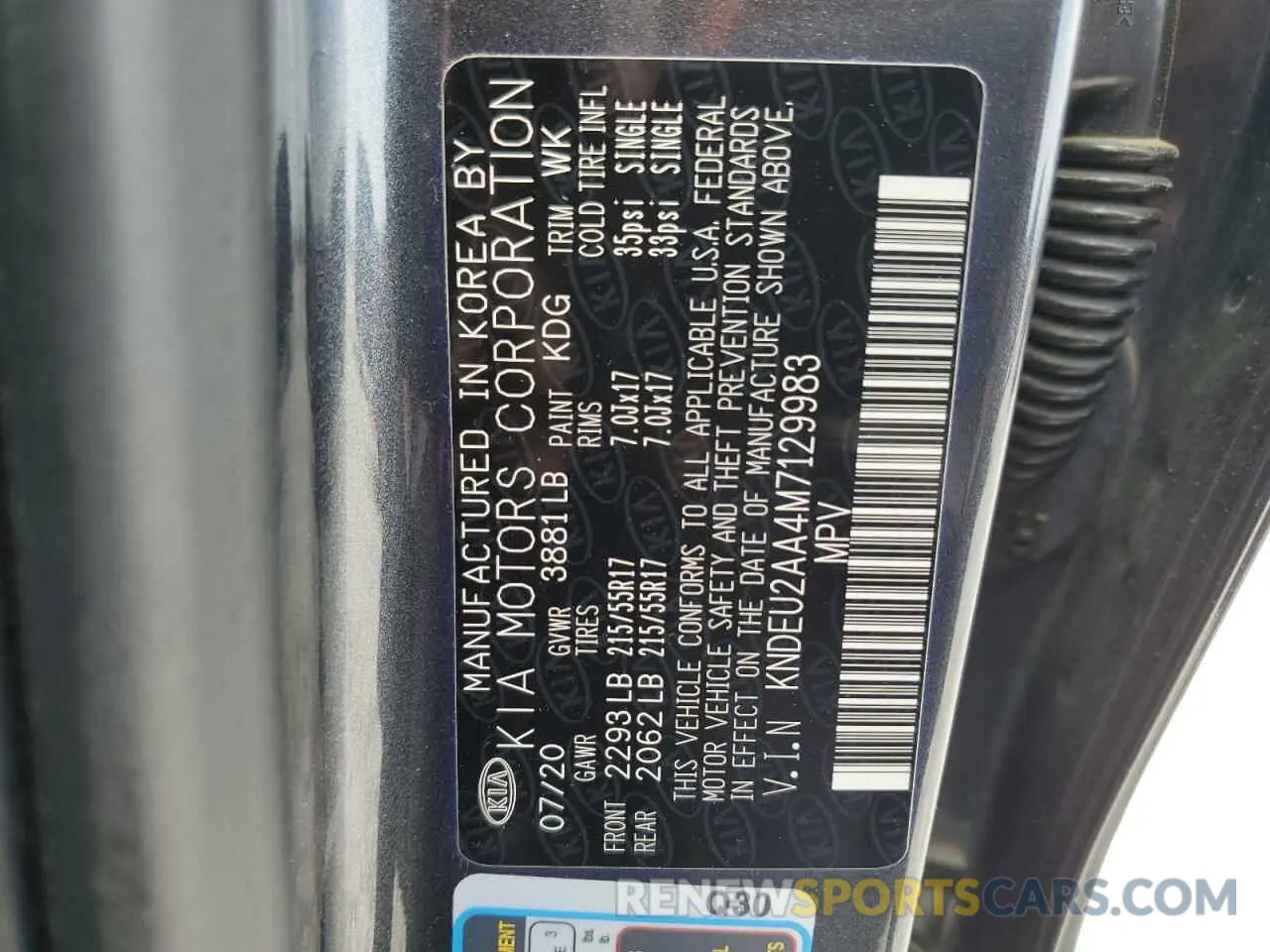 13 Photograph of a damaged car KNDEU2AA4M7129983 KIA SELTOS 2021