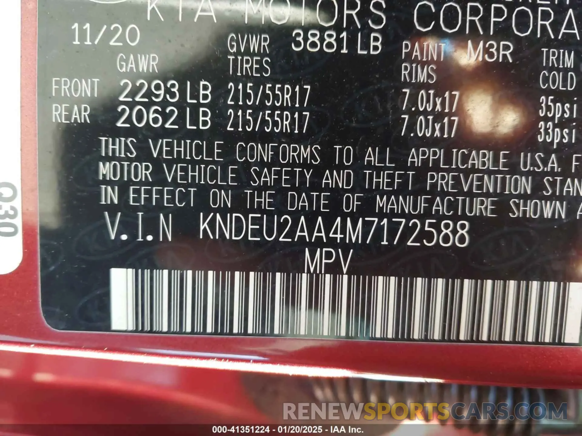 9 Photograph of a damaged car KNDEU2AA4M7172588 KIA SELTOS 2021