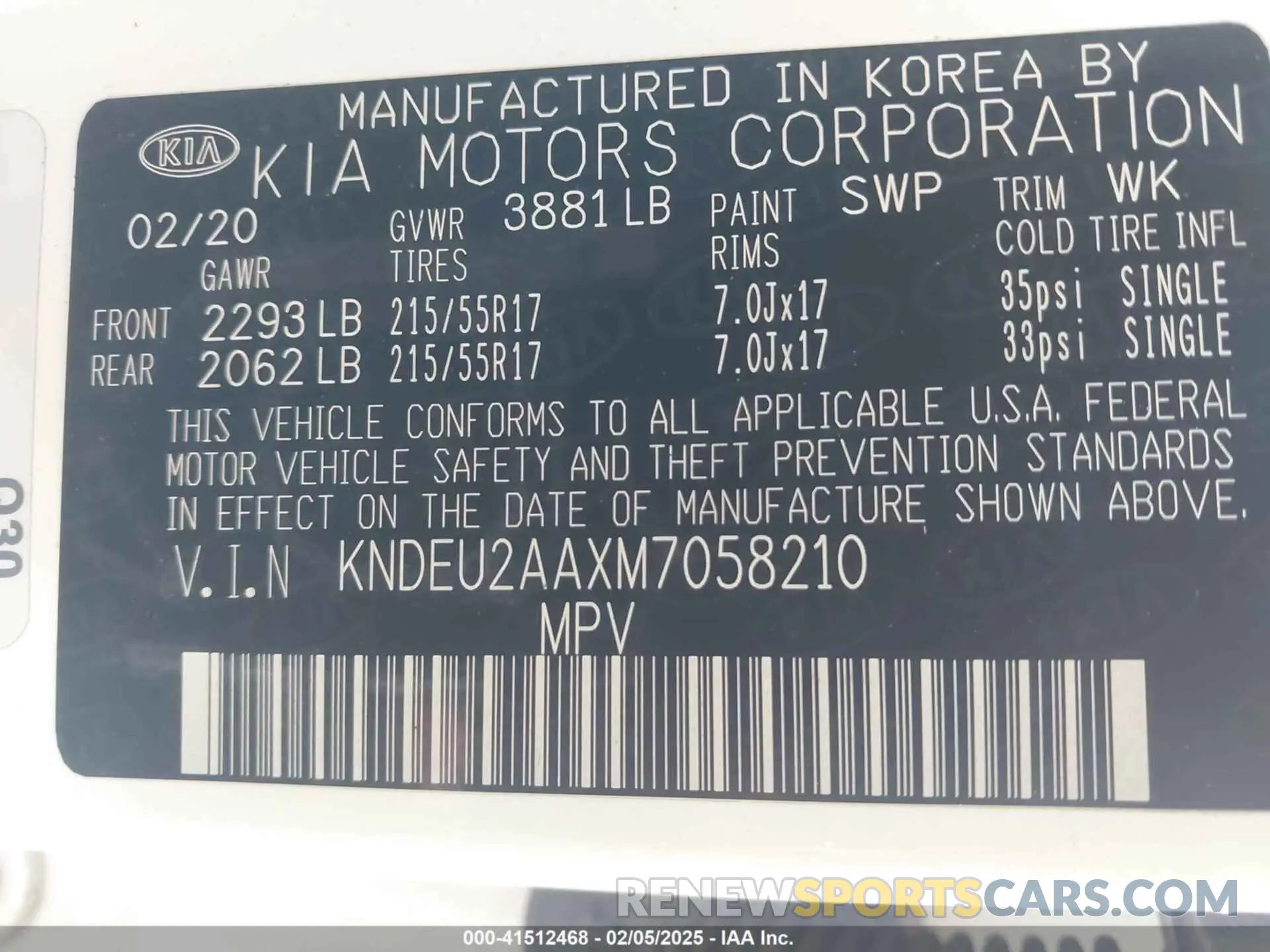 9 Photograph of a damaged car KNDEU2AAXM7058210 KIA SELTOS 2021