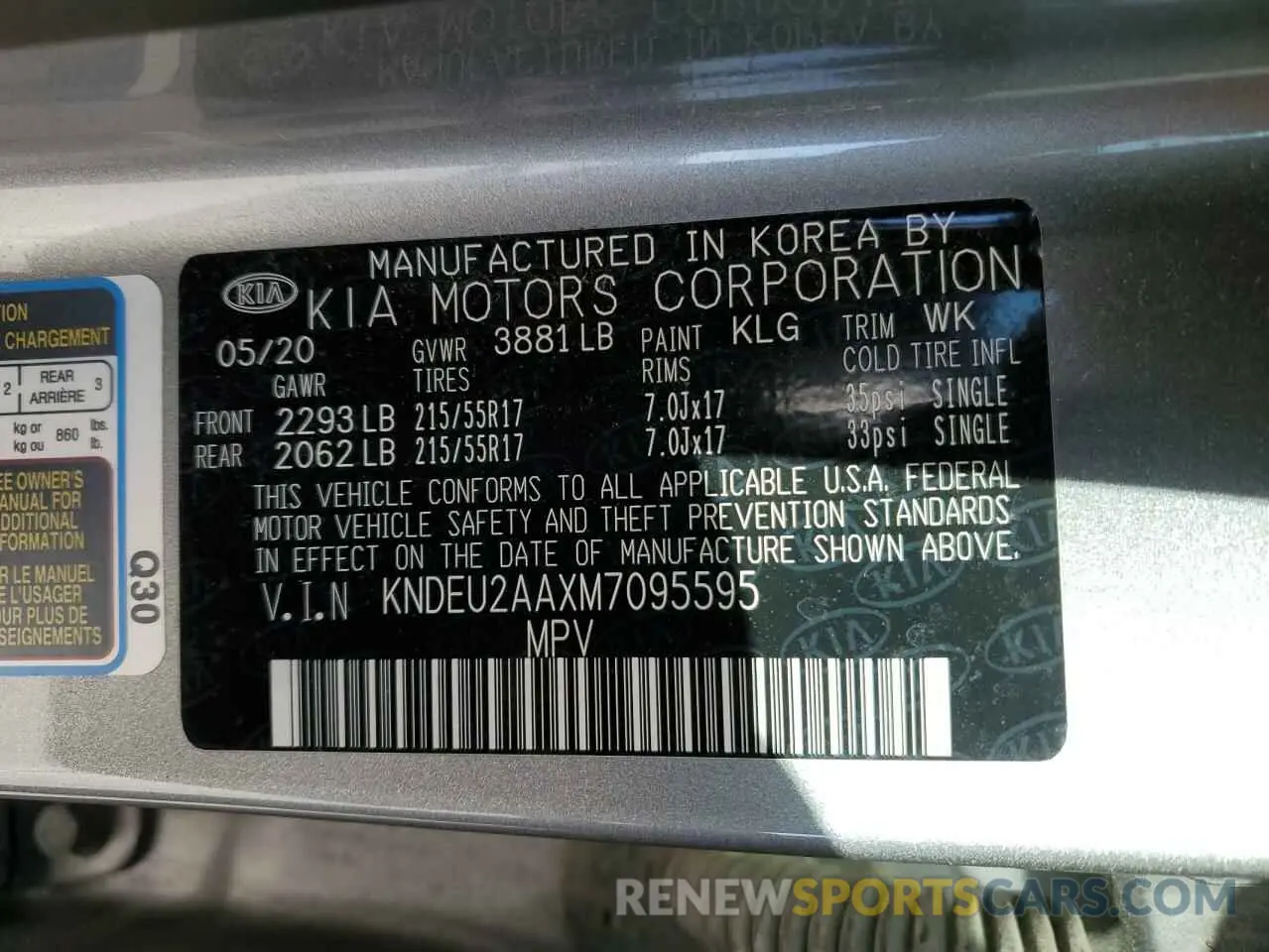 13 Photograph of a damaged car KNDEU2AAXM7095595 KIA SELTOS 2021