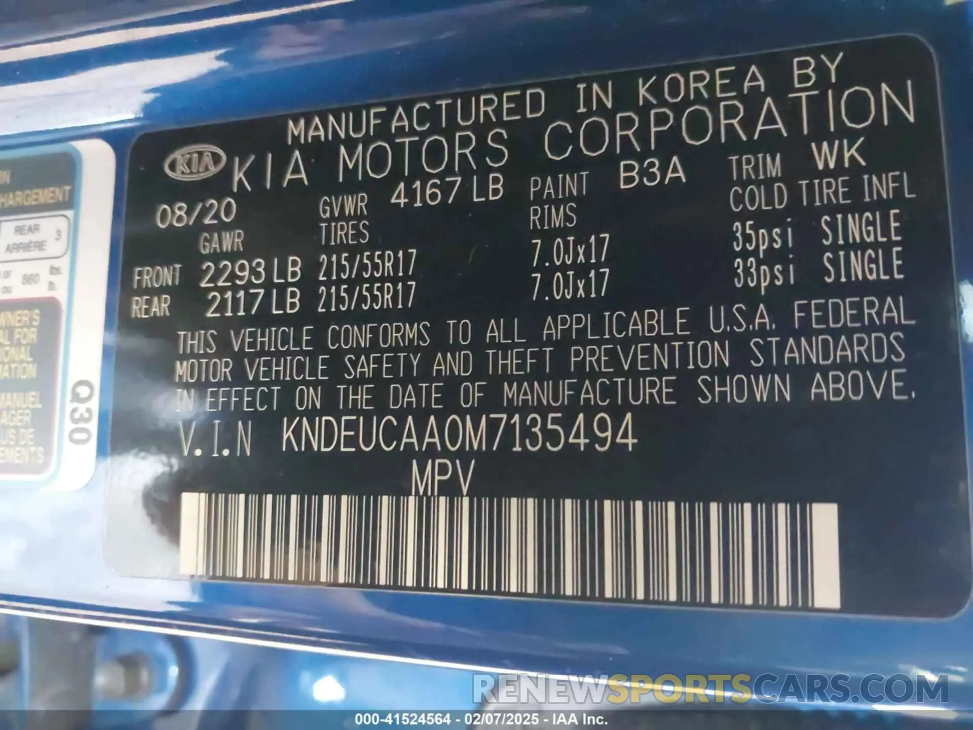 9 Photograph of a damaged car KNDEUCAA0M7135494 KIA SELTOS 2021