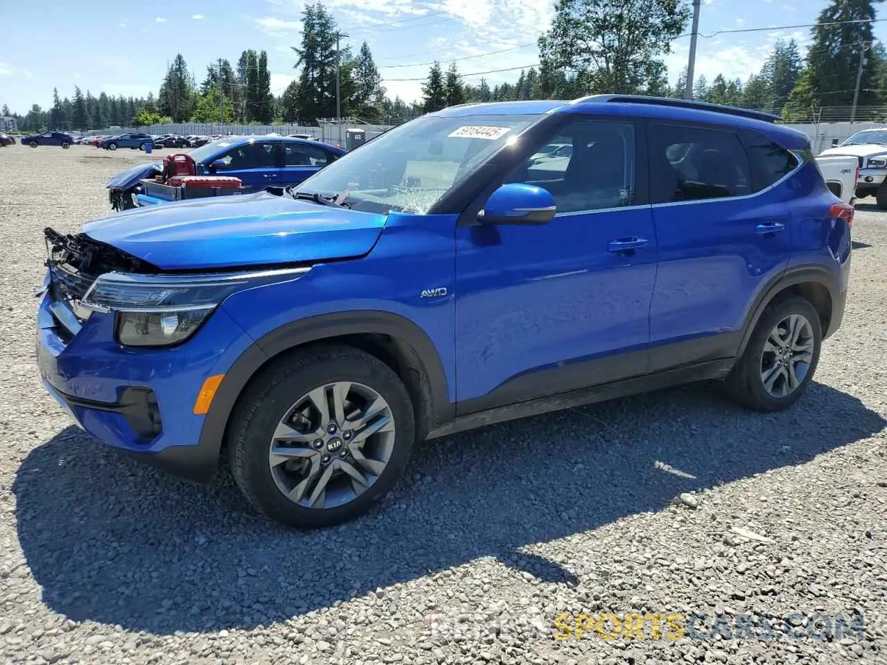 1 Photograph of a damaged car KNDEUCAA2M7156458 KIA SELTOS 2021