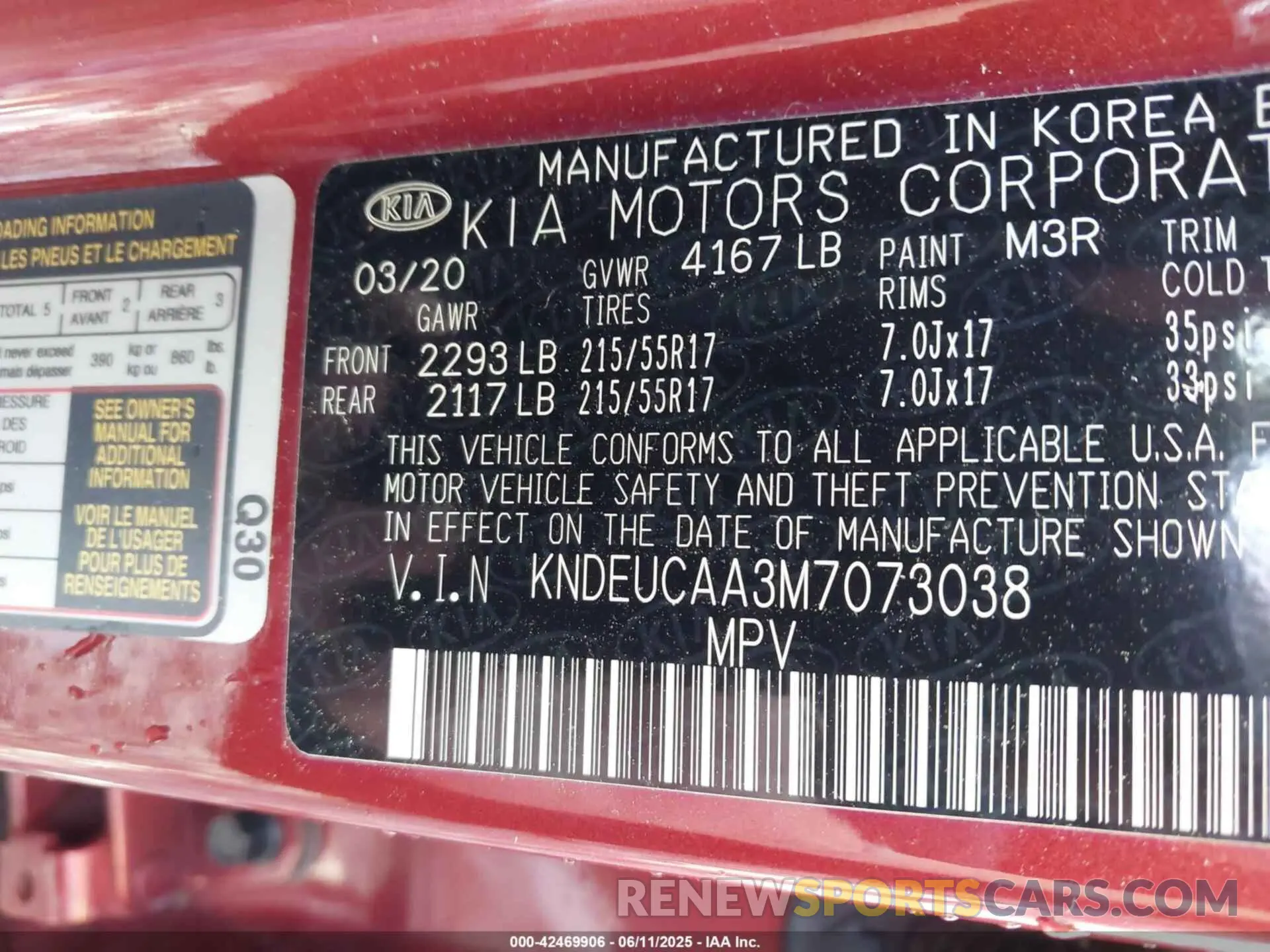 9 Photograph of a damaged car KNDEUCAA3M7073038 KIA SELTOS 2021