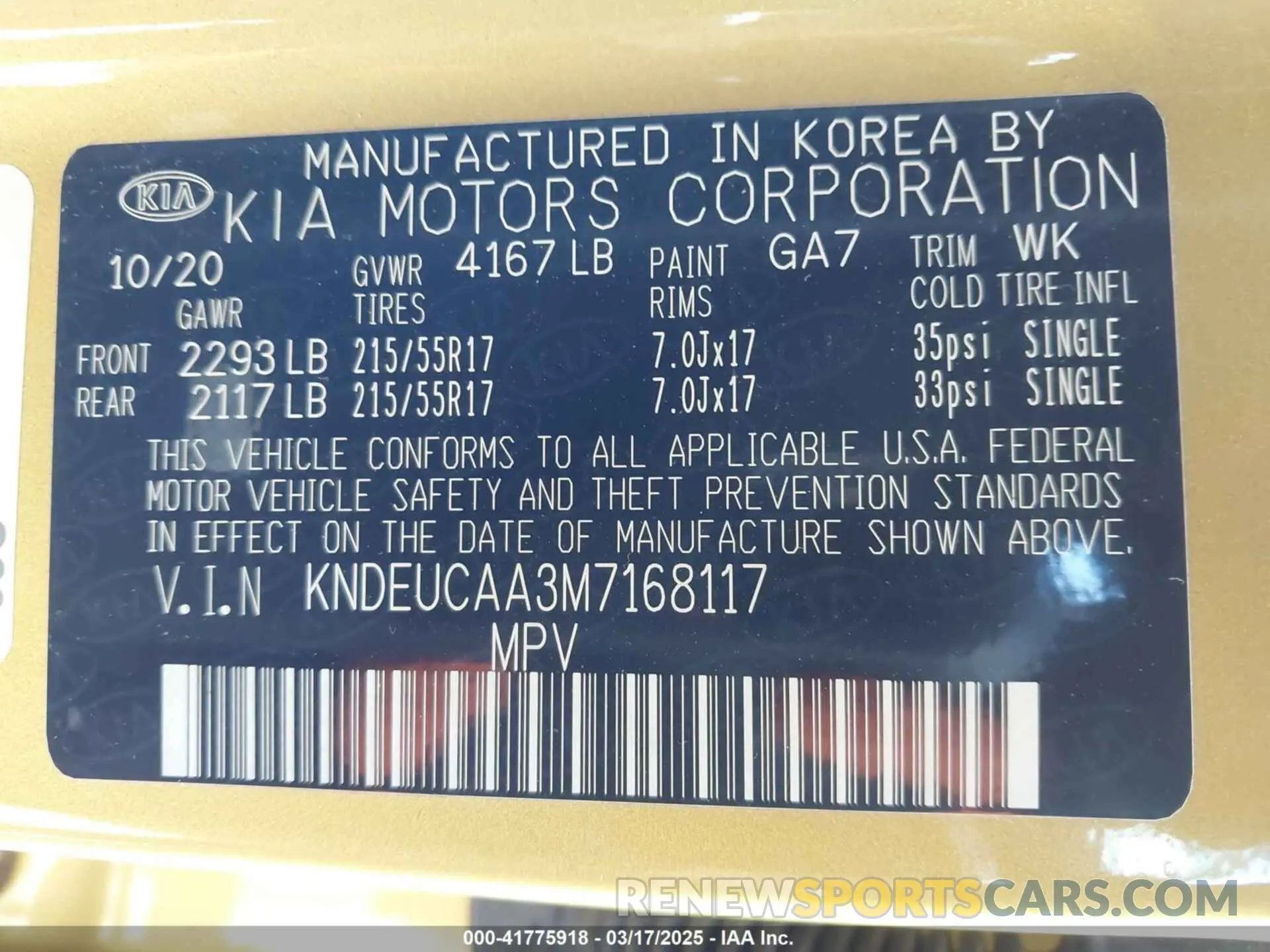 9 Photograph of a damaged car KNDEUCAA3M7168117 KIA SELTOS 2021