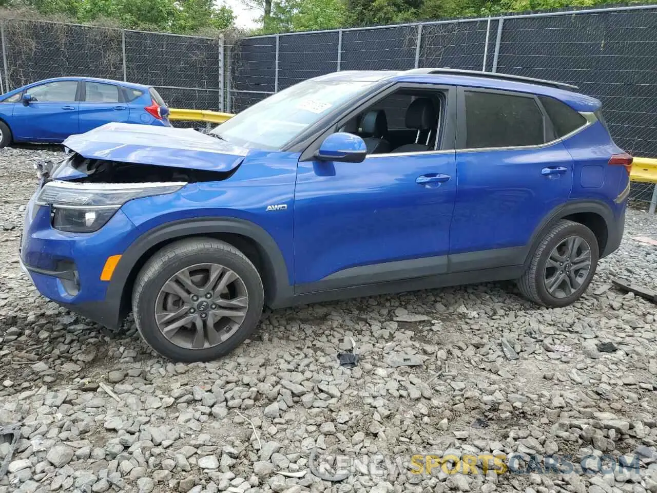 1 Photograph of a damaged car KNDEUCAA6M7081571 KIA SELTOS 2021