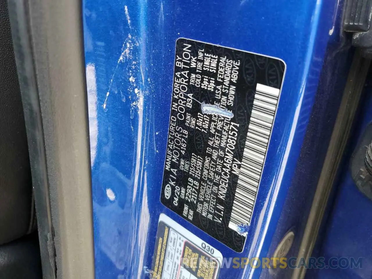 13 Photograph of a damaged car KNDEUCAA6M7081571 KIA SELTOS 2021