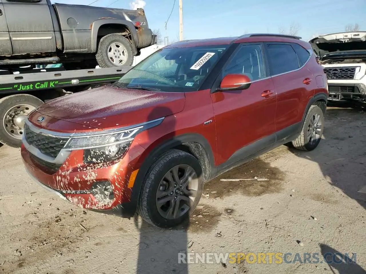 1 Photograph of a damaged car KNDEUCAA7M7039426 KIA SELTOS 2021