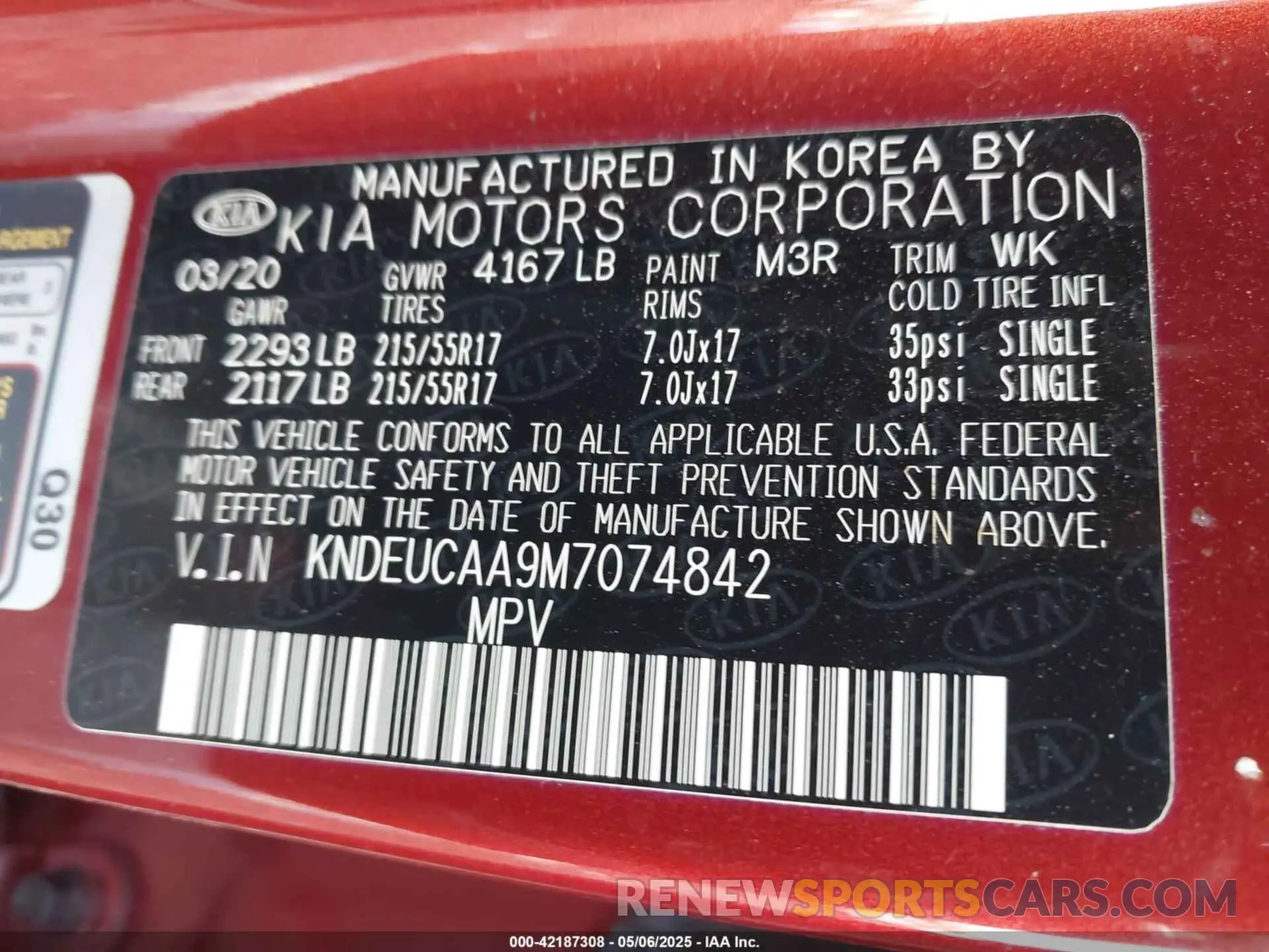 9 Photograph of a damaged car KNDEUCAA9M7074842 KIA SELTOS 2021
