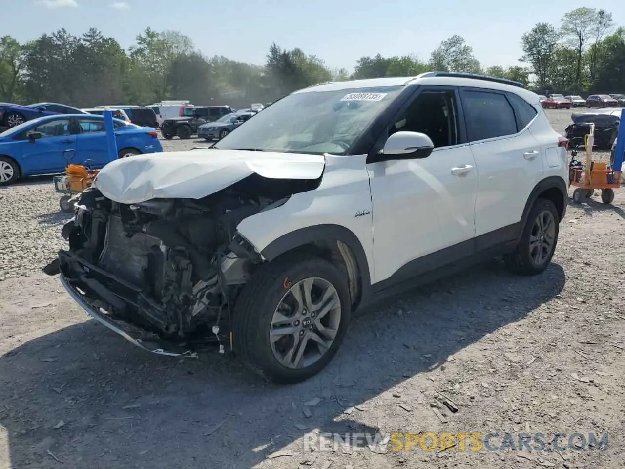 1 Photograph of a damaged car KNDEUCAA9M7097764 KIA SELTOS 2021