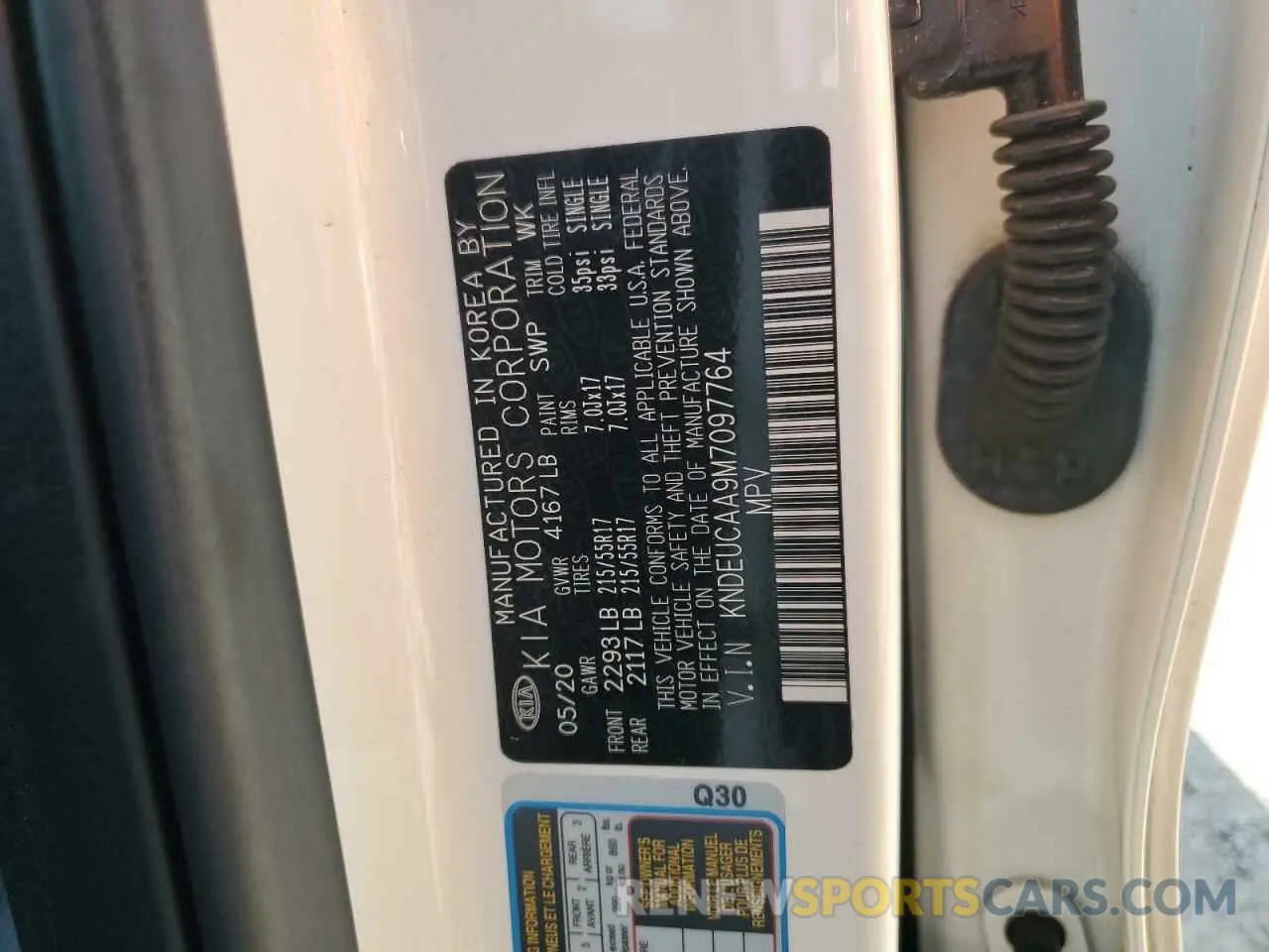 14 Photograph of a damaged car KNDEUCAA9M7097764 KIA SELTOS 2021