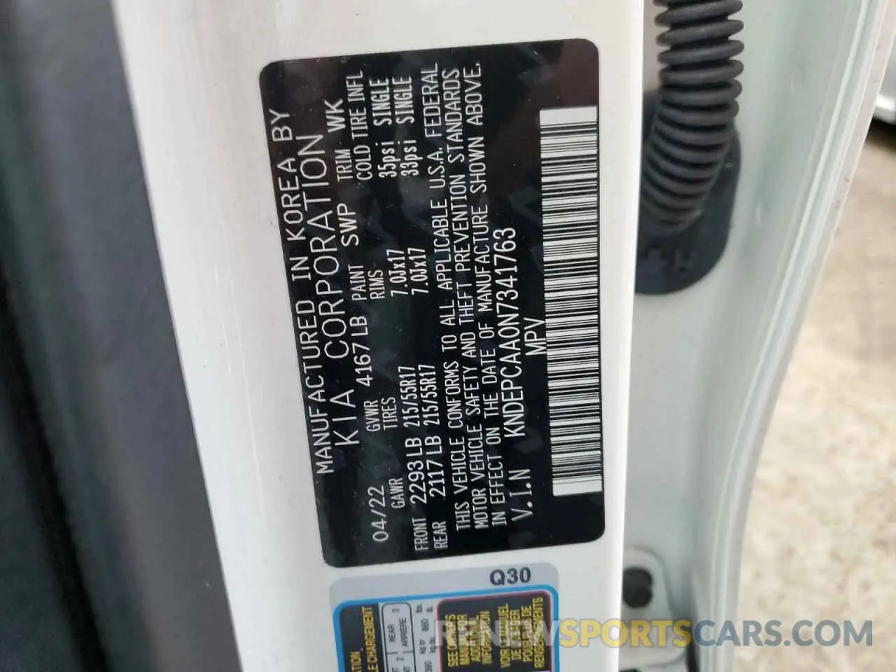 12 Photograph of a damaged car KNDEPCAA0N7341763 KIA SELTOS 2022