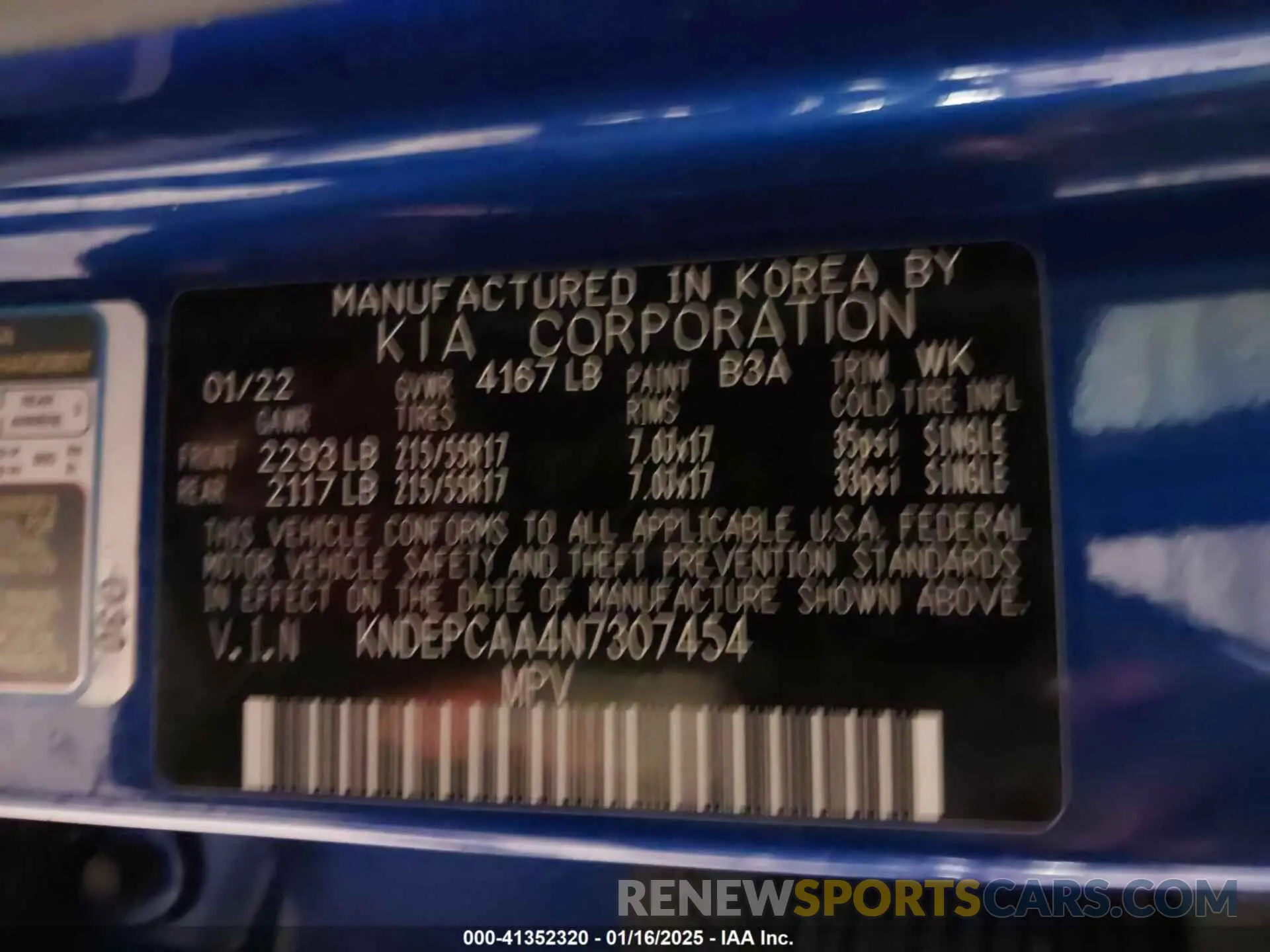9 Photograph of a damaged car KNDEPCAA4N7307454 KIA SELTOS 2022