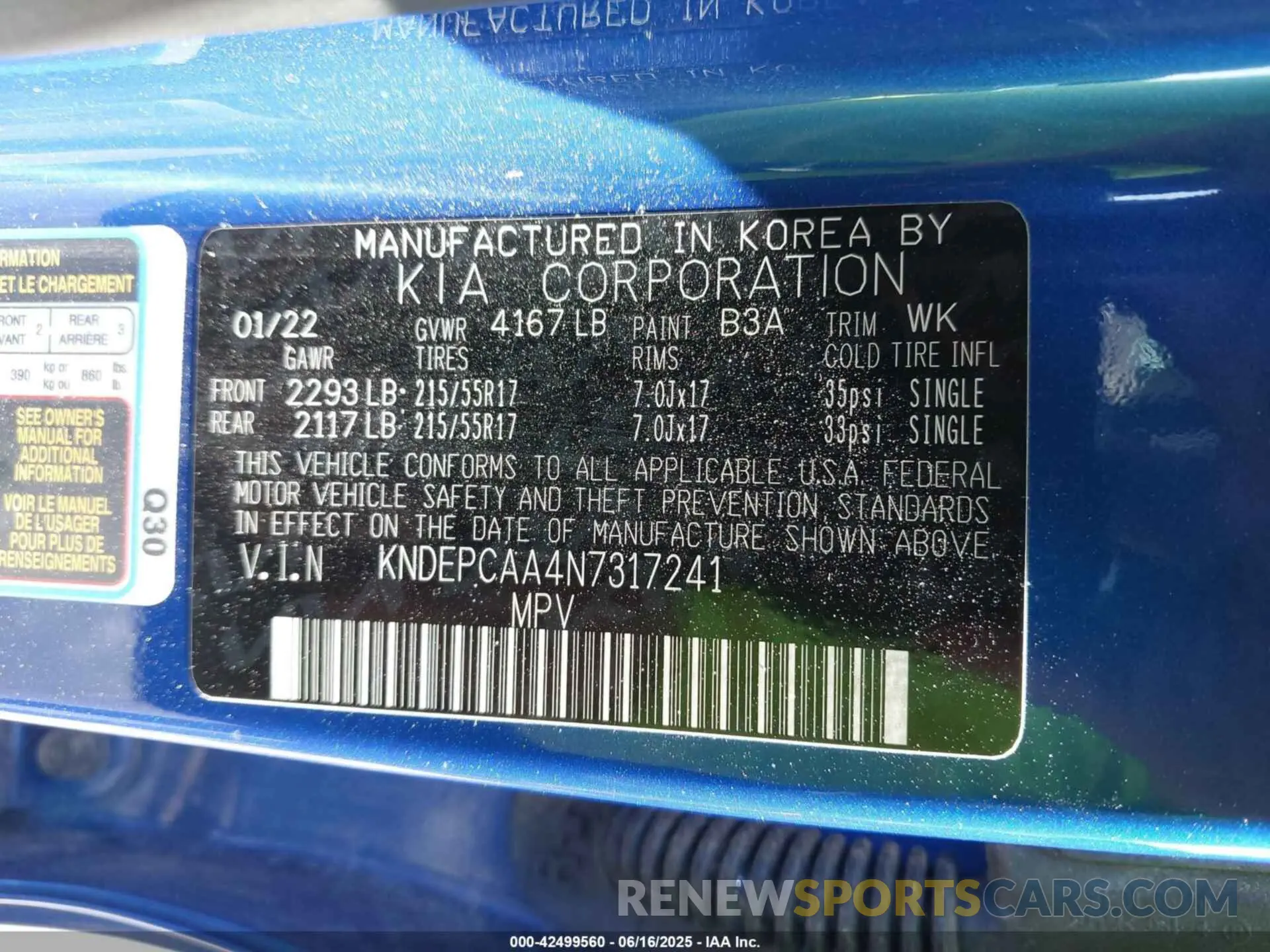 9 Photograph of a damaged car KNDEPCAA4N7317241 KIA SELTOS 2022