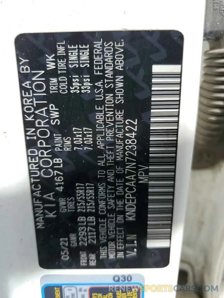 15 Photograph of a damaged car KNDEPCAA7N7238422 KIA SELTOS 2022