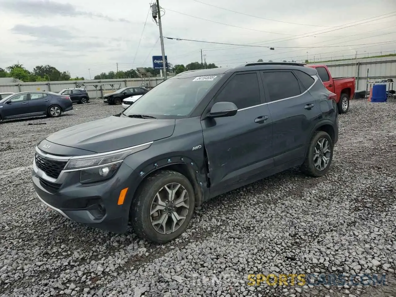 1 Photograph of a damaged car KNDERCAA7N7285380 KIA SELTOS 2022