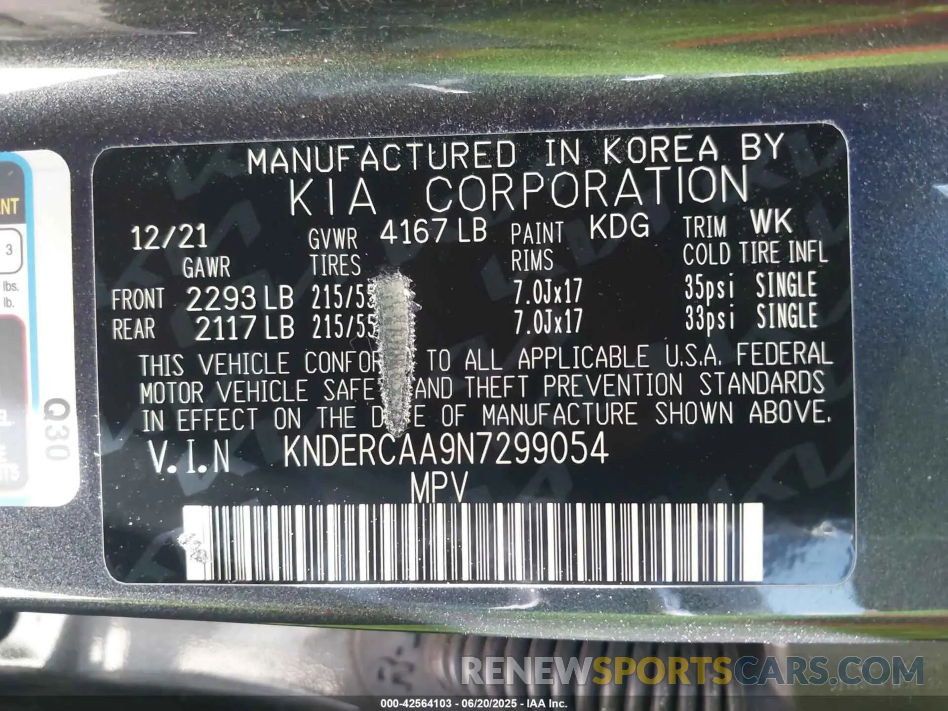 9 Photograph of a damaged car KNDERCAA9N7299054 KIA SELTOS 2022