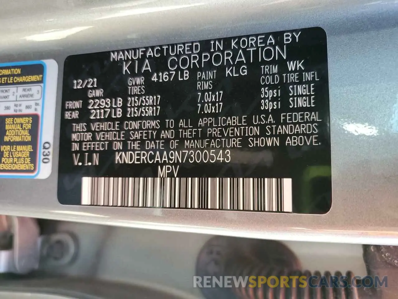 16 Photograph of a damaged car KNDERCAA9N7300543 KIA SELTOS 2022
