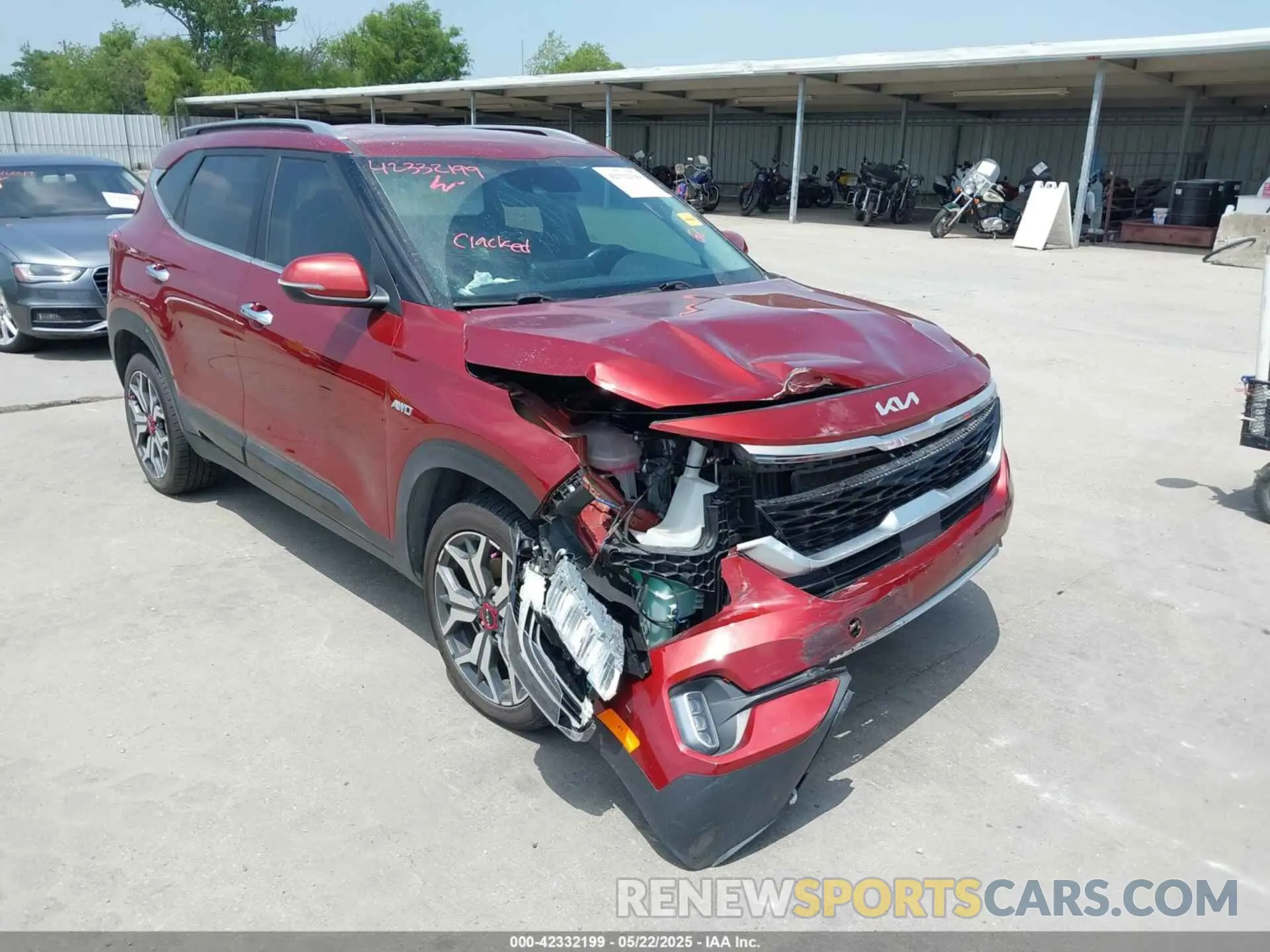1 Photograph of a damaged car KNDETCA2XN7277896 KIA SELTOS 2022