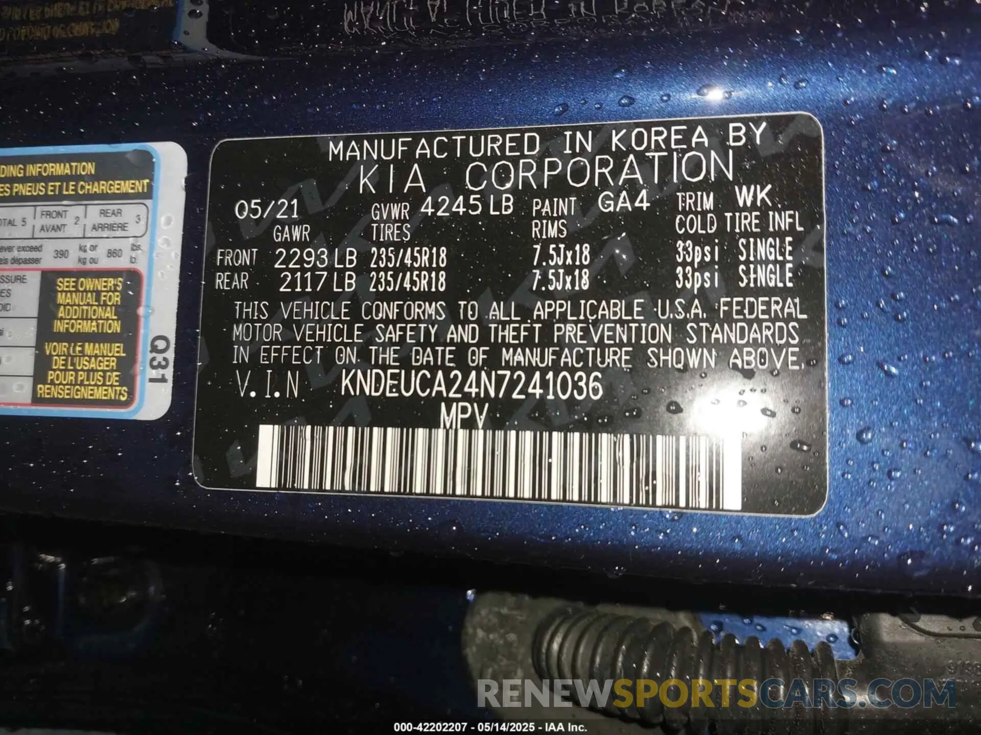 9 Photograph of a damaged car KNDEUCA24N7241036 KIA SELTOS 2022