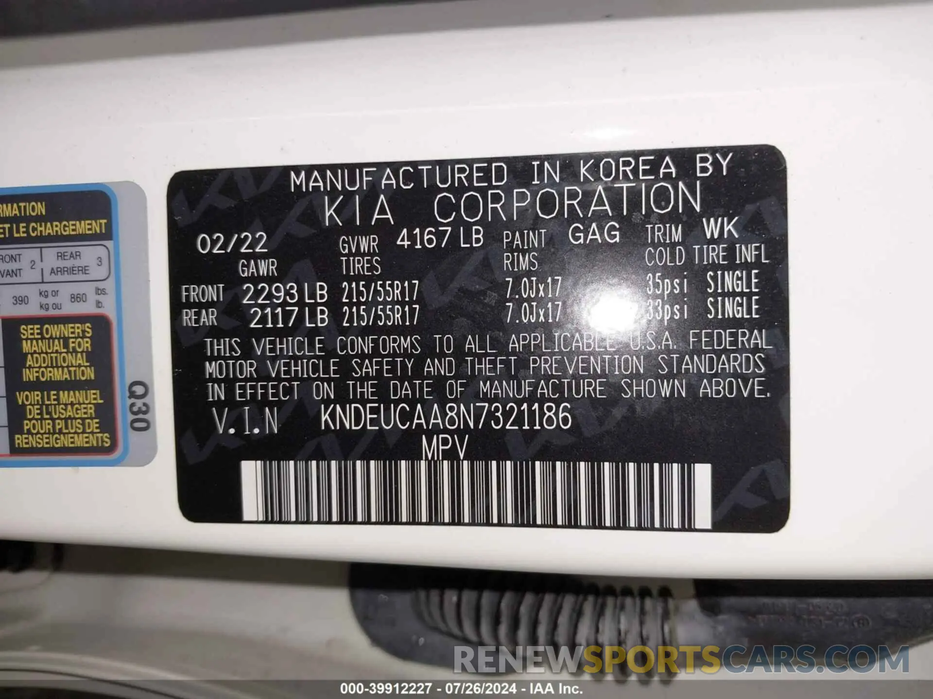 9 Photograph of a damaged car KNDEUCAA8N7321186 KIA SELTOS 2022