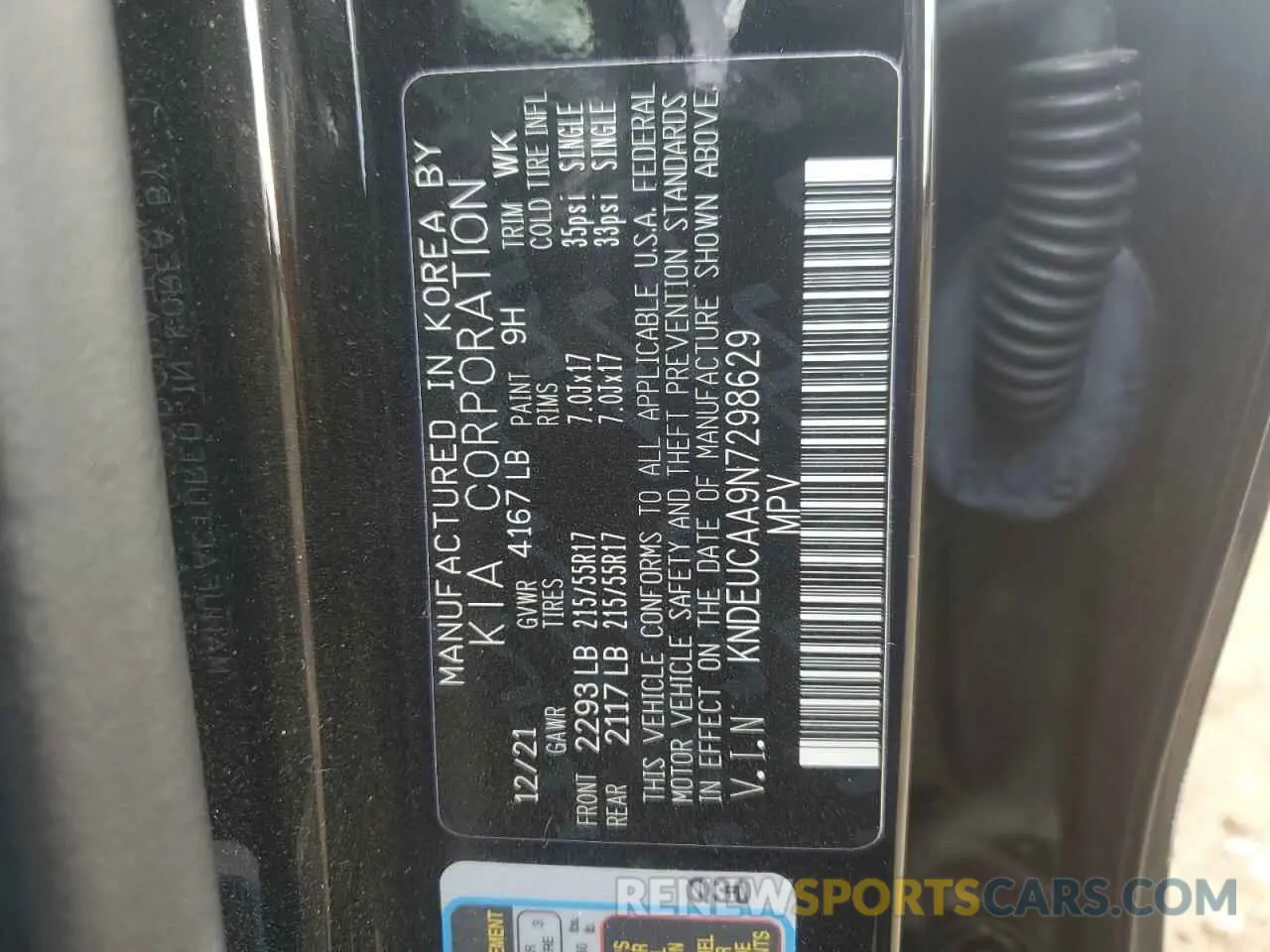 13 Photograph of a damaged car KNDEUCAA9N7298629 KIA SELTOS 2022