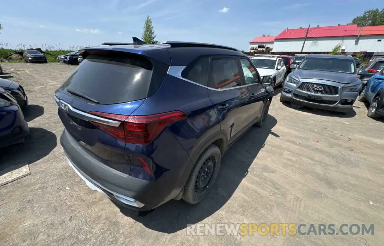 4 Photograph of a damaged car KNDEUCAAXN7326891 KIA SELTOS 2022
