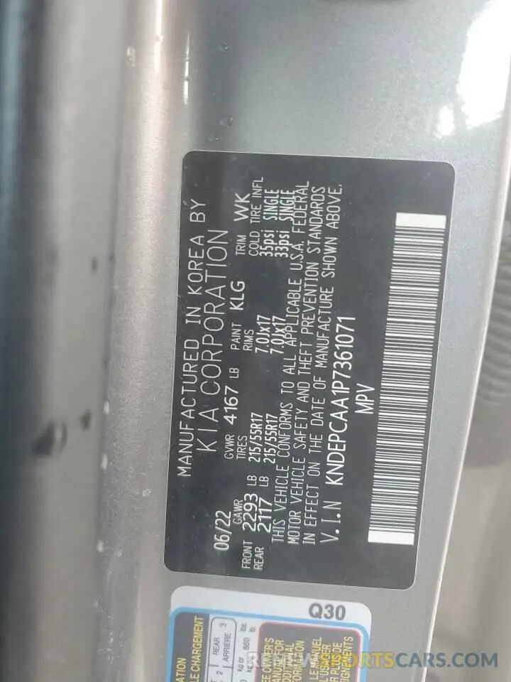 13 Photograph of a damaged car KNDEPCAA1P7361071 KIA SELTOS 2023