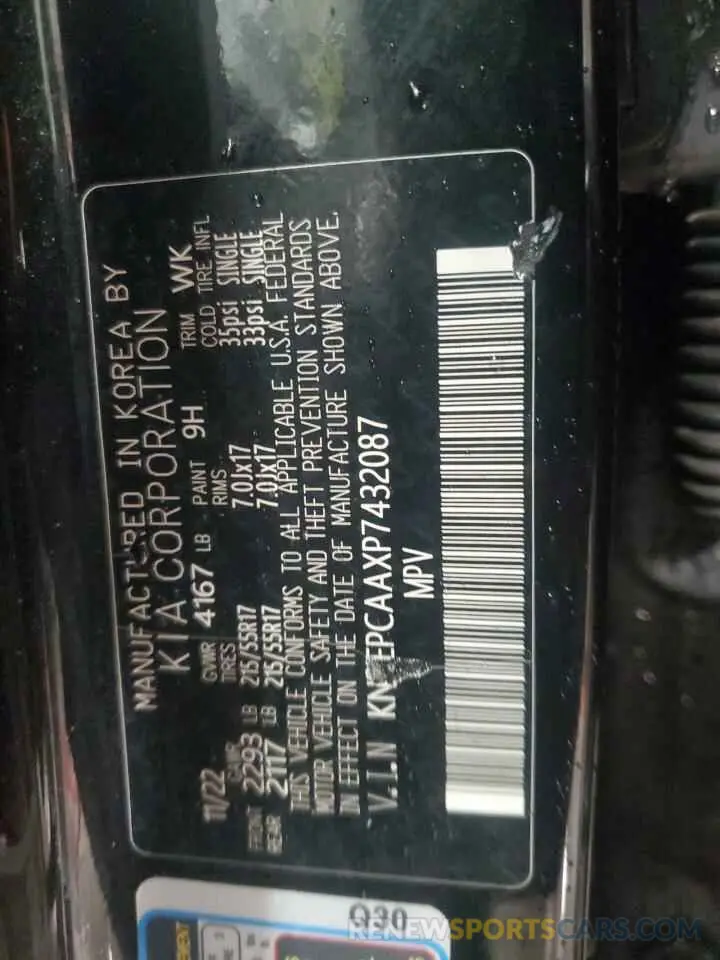 13 Photograph of a damaged car KNDEPCAAXP7432087 KIA SELTOS 2023