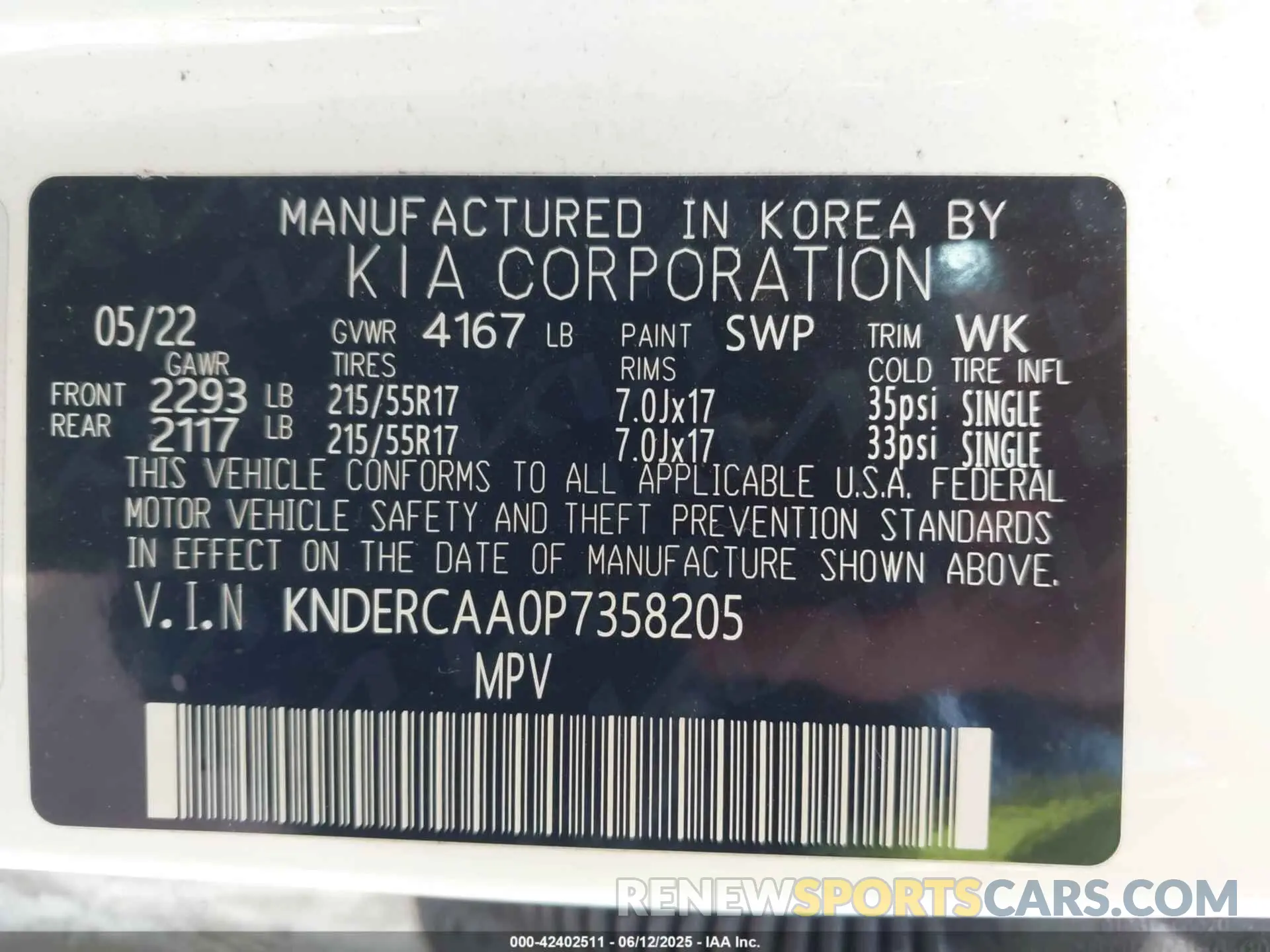 9 Photograph of a damaged car KNDERCAA0P7358205 KIA SELTOS 2023