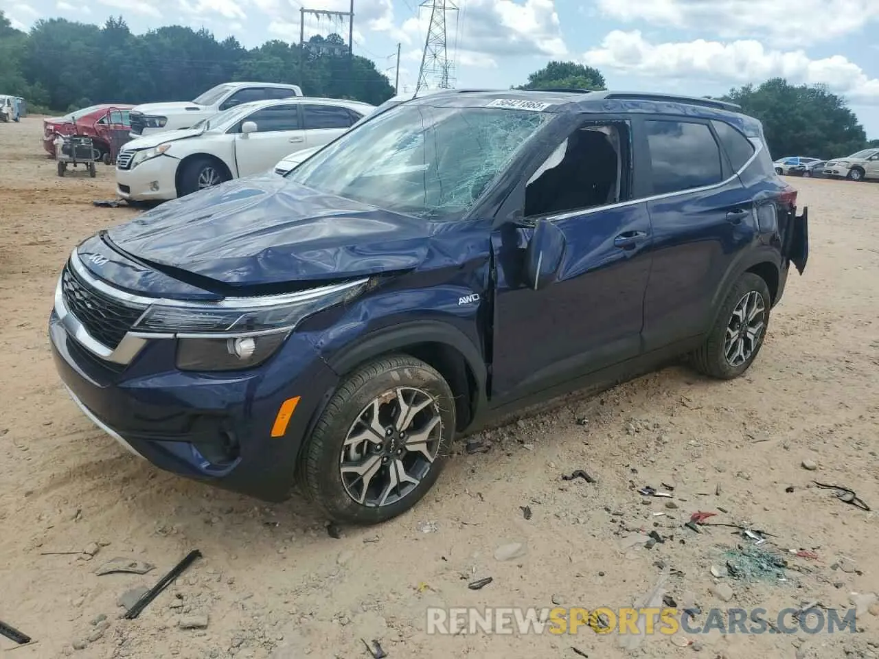 1 Photograph of a damaged car KNDERCAA2P7384708 KIA SELTOS 2023