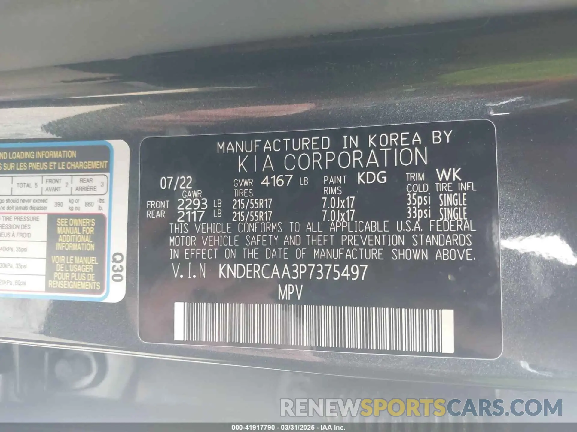 9 Photograph of a damaged car KNDERCAA3P7375497 KIA SELTOS 2023