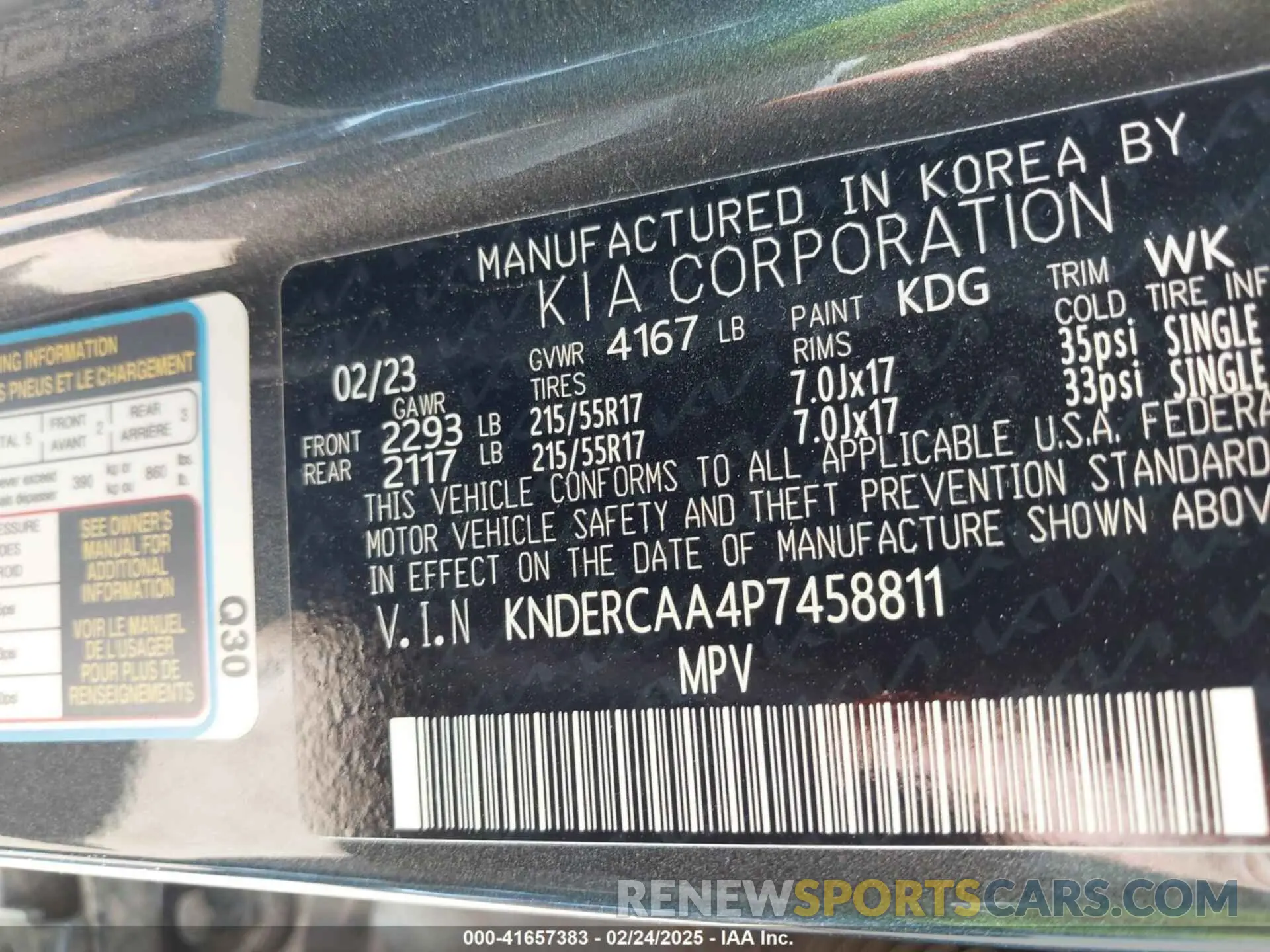 9 Photograph of a damaged car KNDERCAA4P7458811 KIA SELTOS 2023