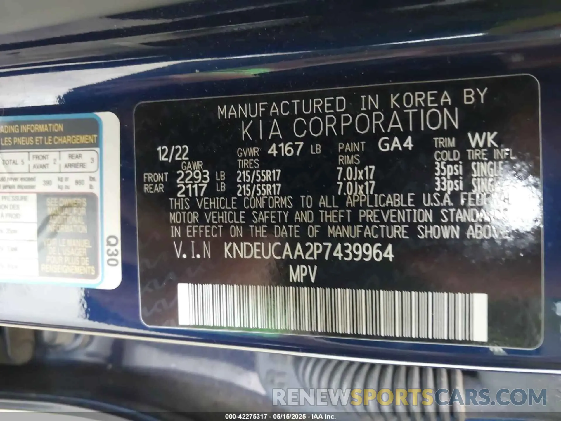 9 Photograph of a damaged car KNDEUCAA2P7439964 KIA SELTOS 2023