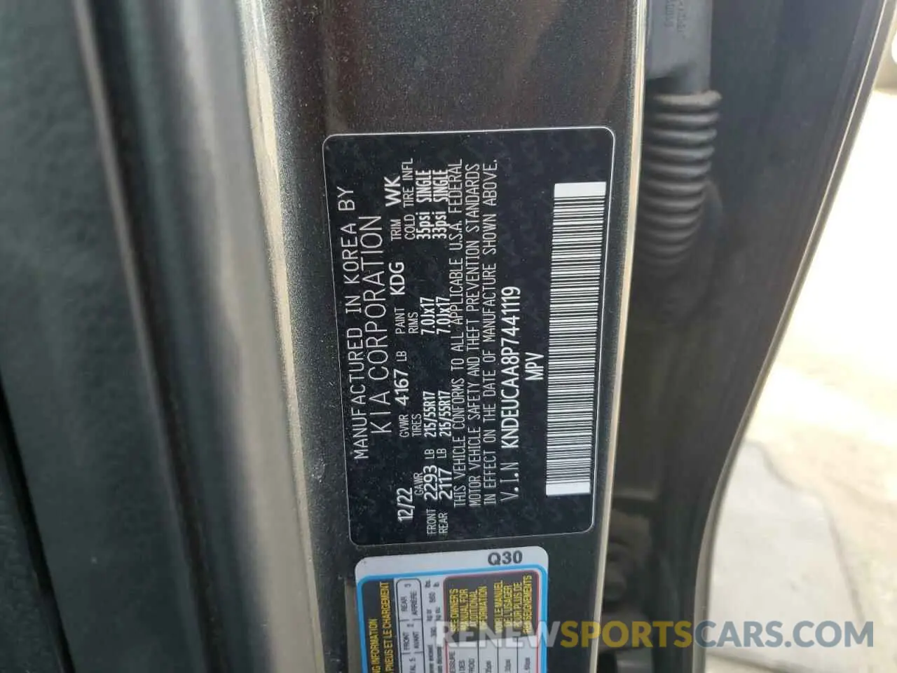 15 Photograph of a damaged car KNDEUCAA8P7441119 KIA SELTOS 2023