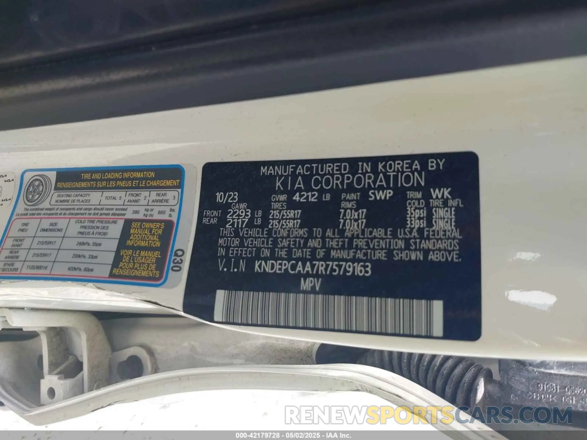 9 Photograph of a damaged car KNDEPCAA7R7579163 KIA SELTOS 2024