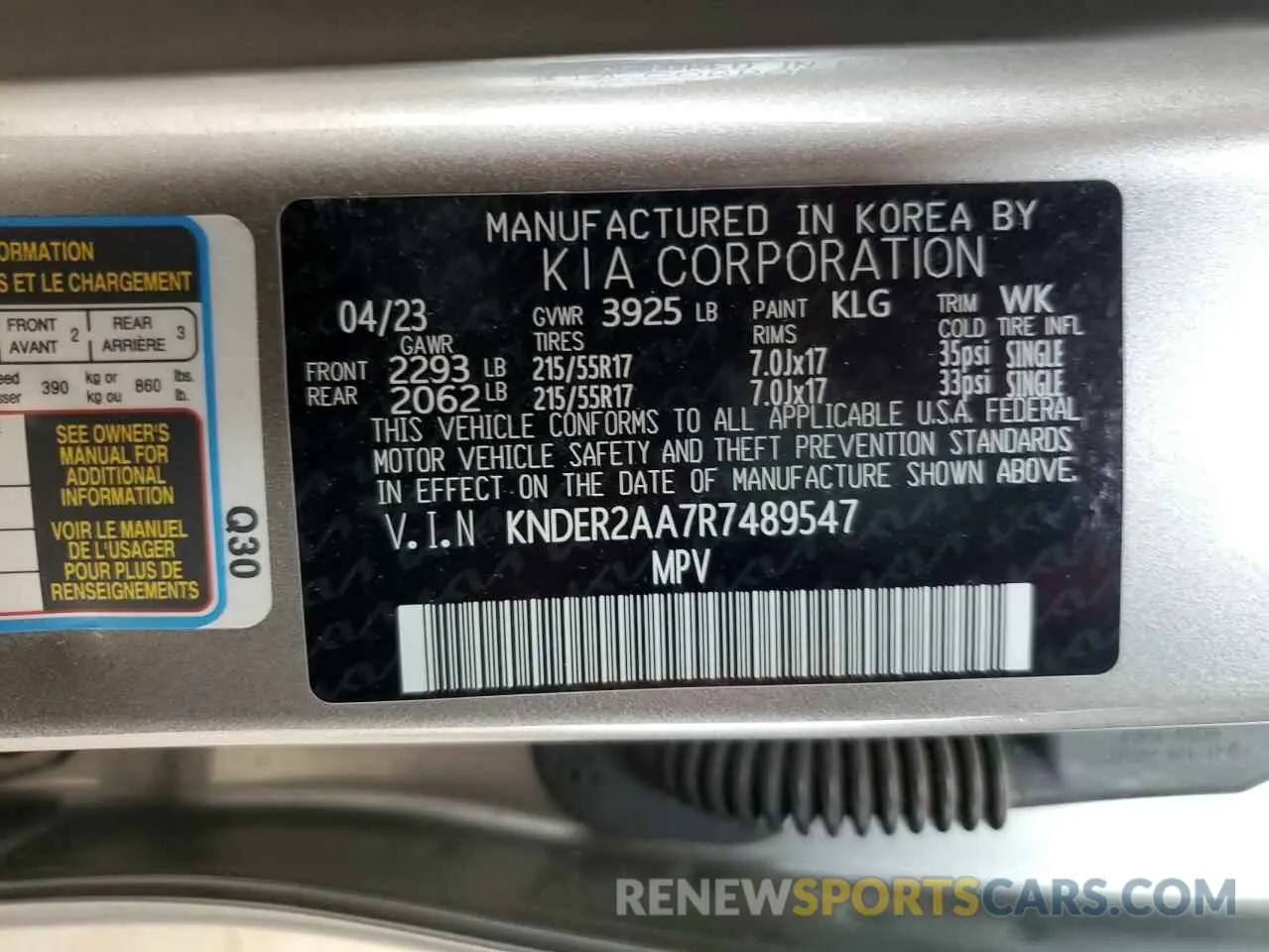 12 Photograph of a damaged car KNDER2AA7R7489547 KIA SELTOS 2024