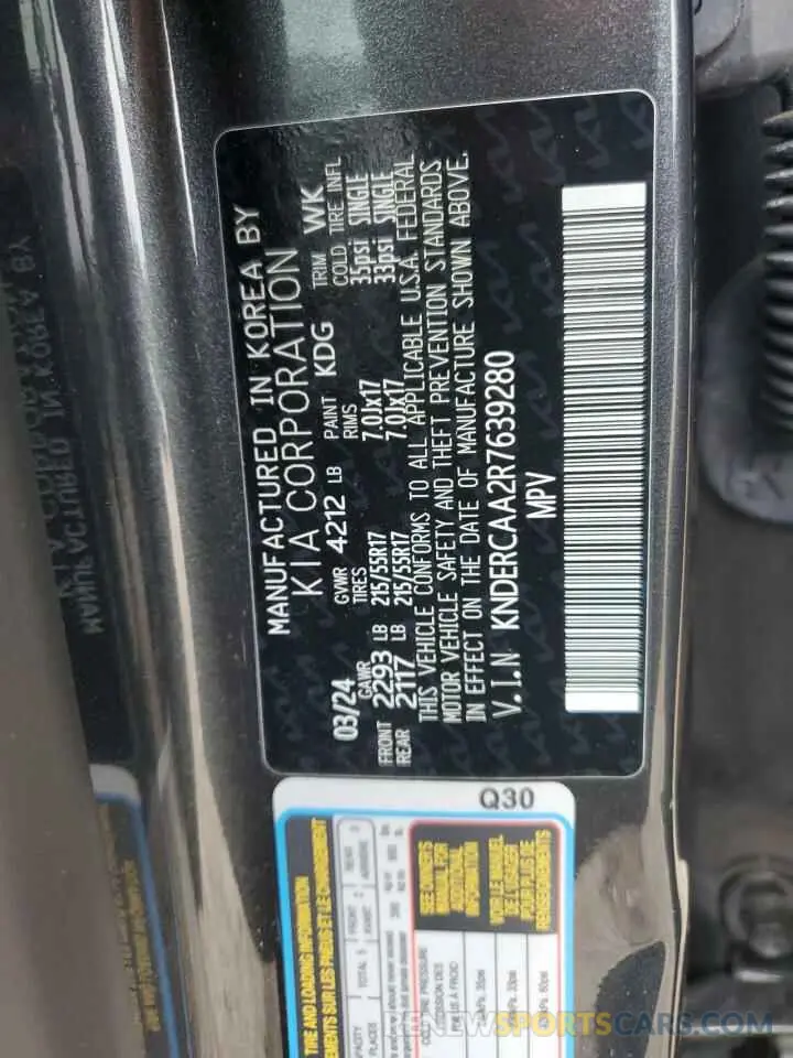 13 Photograph of a damaged car KNDERCAA2R7639280 KIA SELTOS 2024