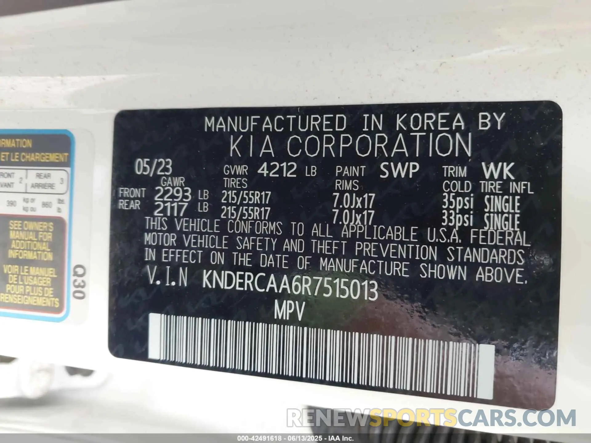 9 Photograph of a damaged car KNDERCAA6R7515013 KIA SELTOS 2024