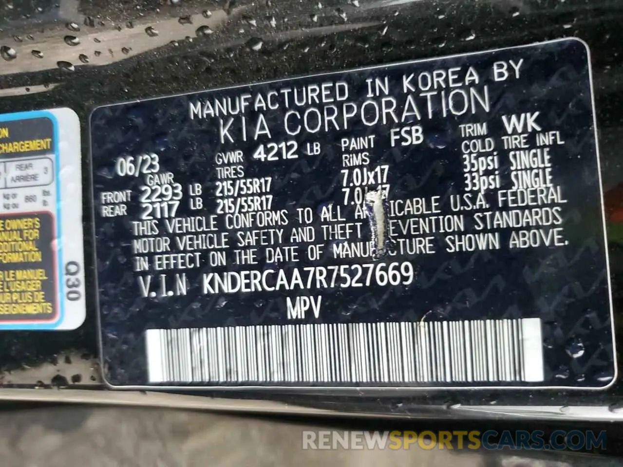 14 Photograph of a damaged car KNDERCAA7R7527669 KIA SELTOS 2024