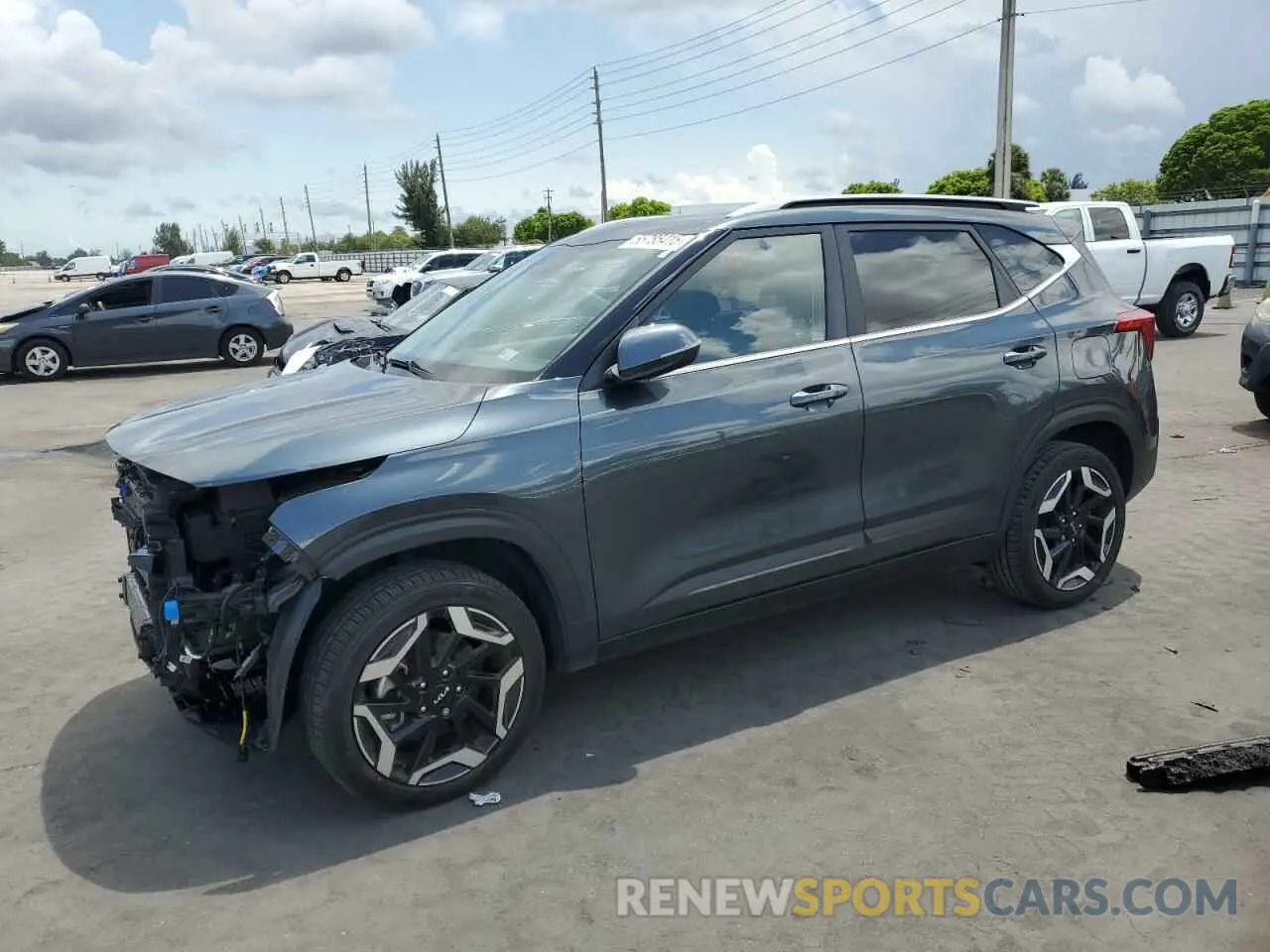1 Photograph of a damaged car KNDETCA79R7557018 KIA SELTOS 2024