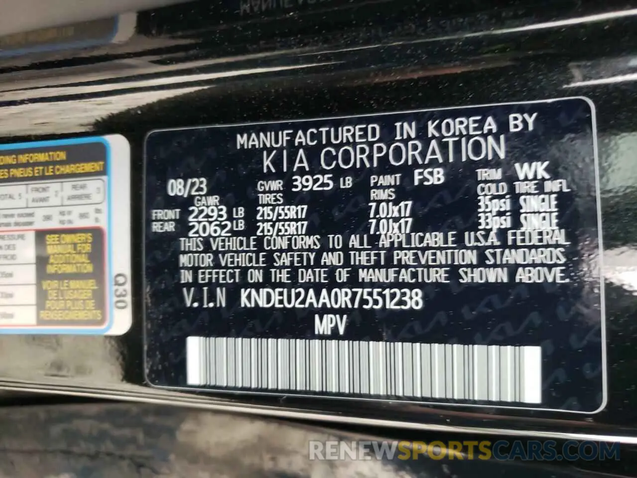 14 Photograph of a damaged car KNDEU2AA0R7551238 KIA SELTOS 2024