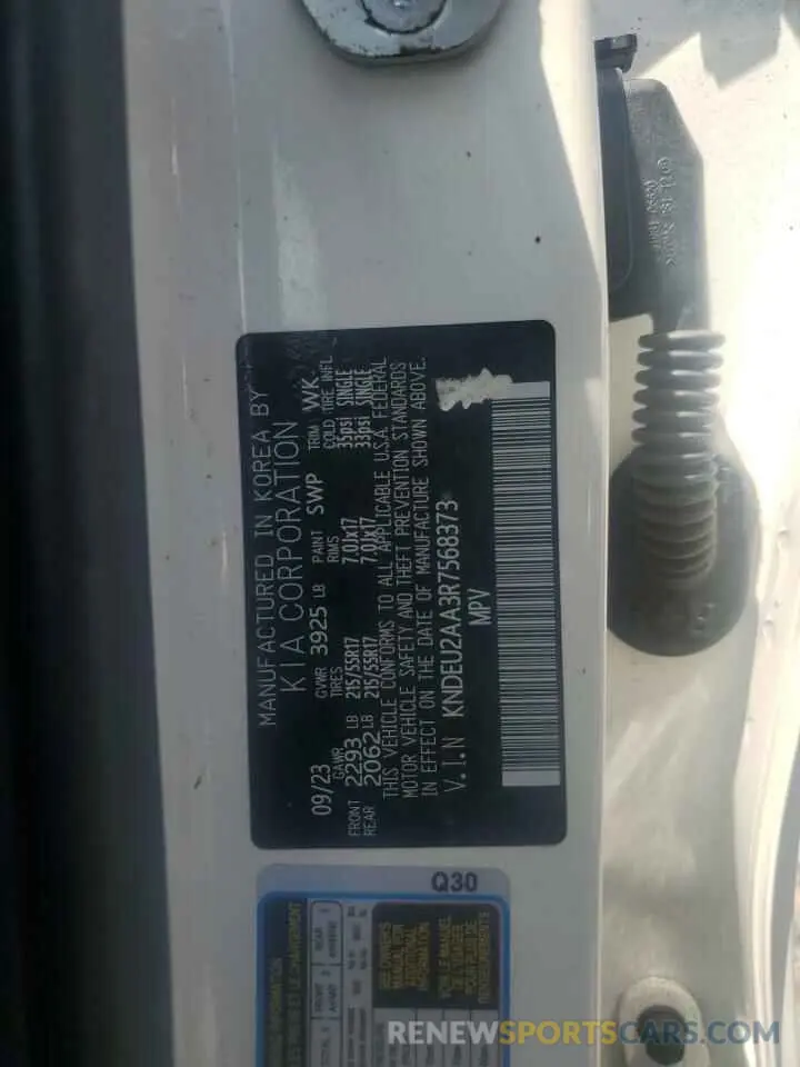 13 Photograph of a damaged car KNDEU2AA3R7568373 KIA SELTOS 2024