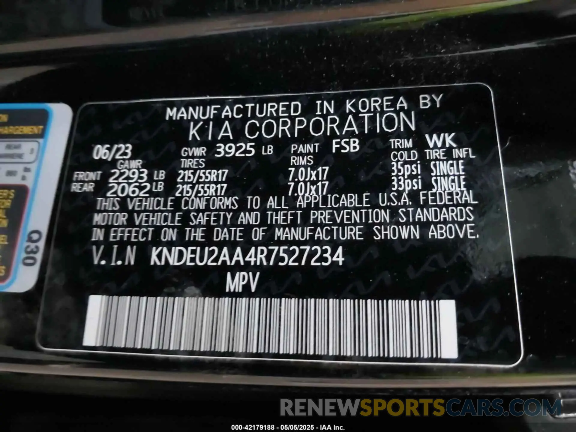 9 Photograph of a damaged car KNDEU2AA4R7527234 KIA SELTOS 2024