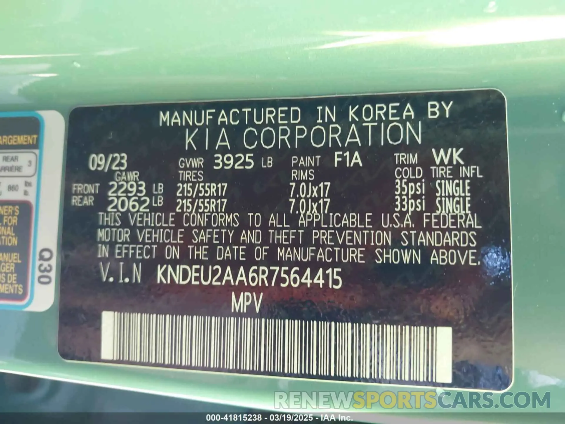 9 Photograph of a damaged car KNDEU2AA6R7564415 KIA SELTOS 2024