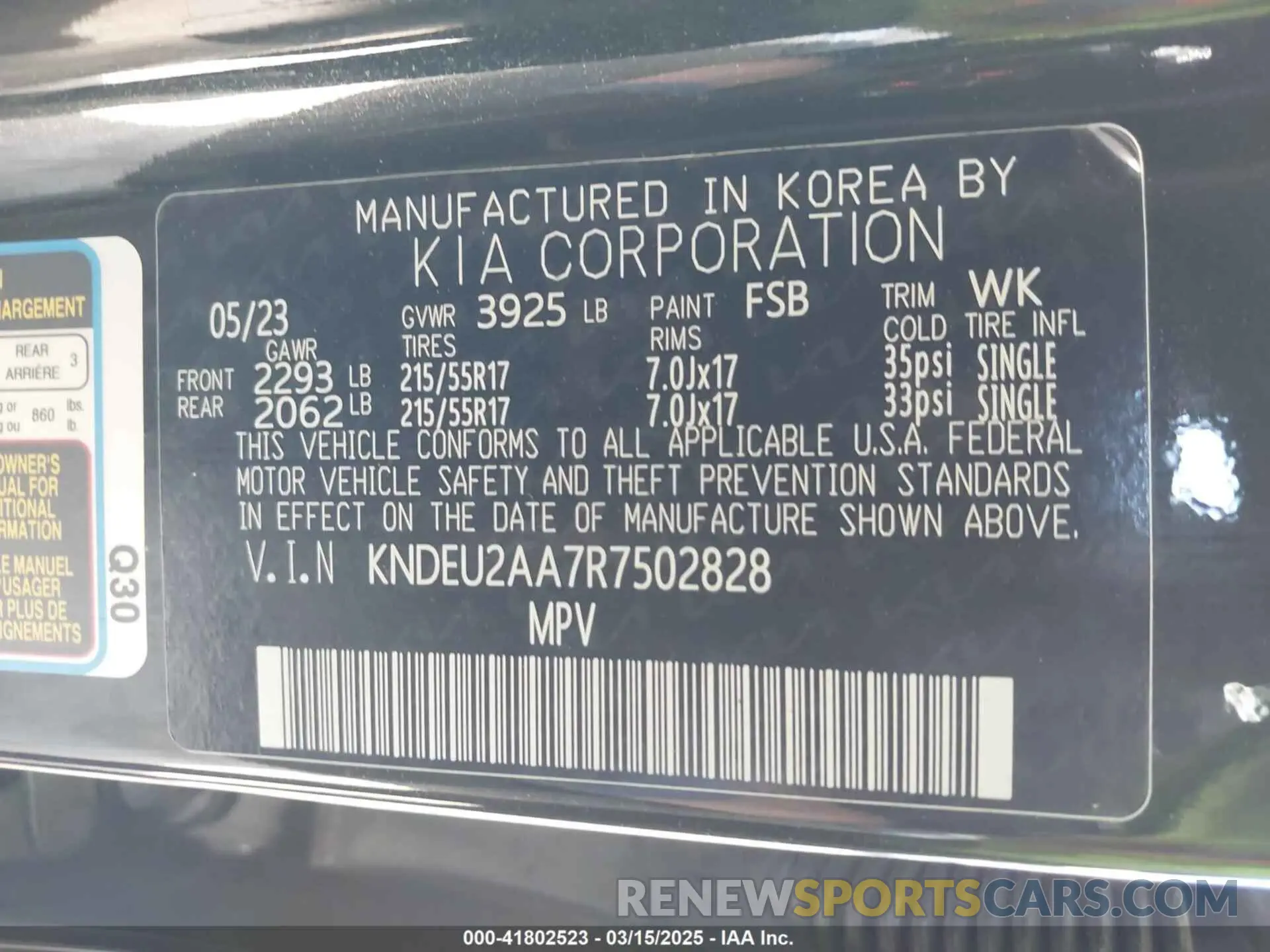 9 Photograph of a damaged car KNDEU2AA7R7502828 KIA SELTOS 2024