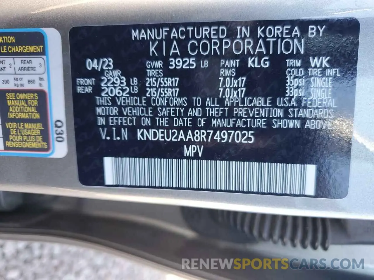 13 Photograph of a damaged car KNDEU2AA8R7497025 KIA SELTOS 2024