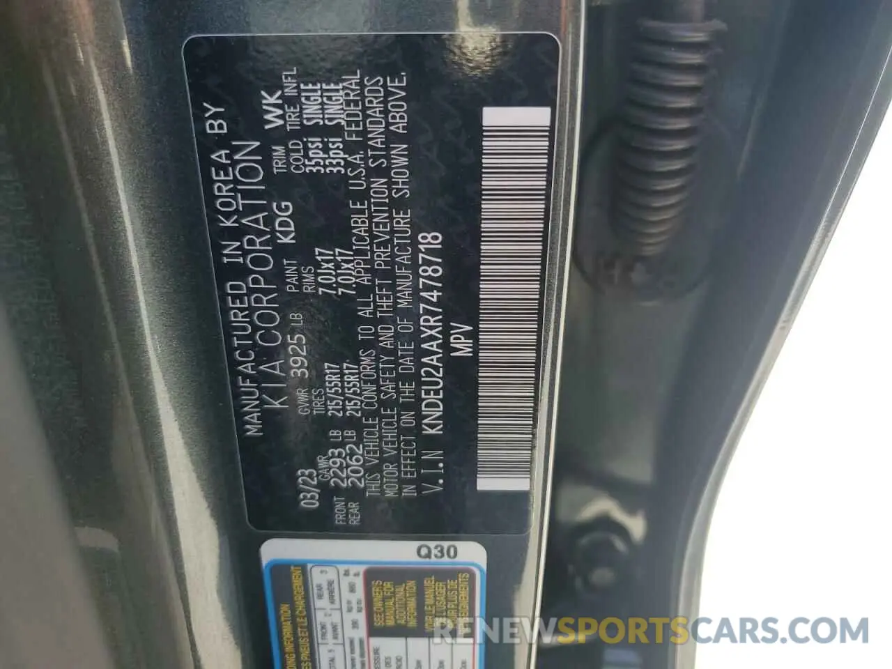 15 Photograph of a damaged car KNDEU2AAXR7478718 KIA SELTOS 2024