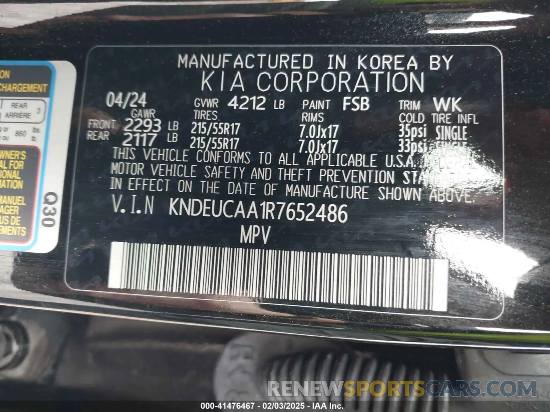 9 Photograph of a damaged car KNDEUCAA1R7652486 KIA SELTOS 2024